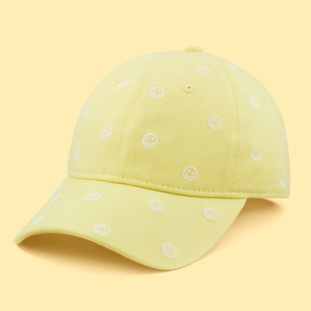 STONEY CLOVER | Yellow Embroidered Smileys Baseball Hat